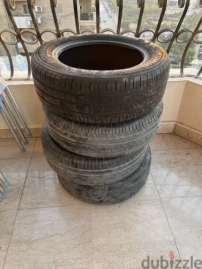 4 Tyres ٤ فرد كاوتش ١٩٥/٦٠/١٥