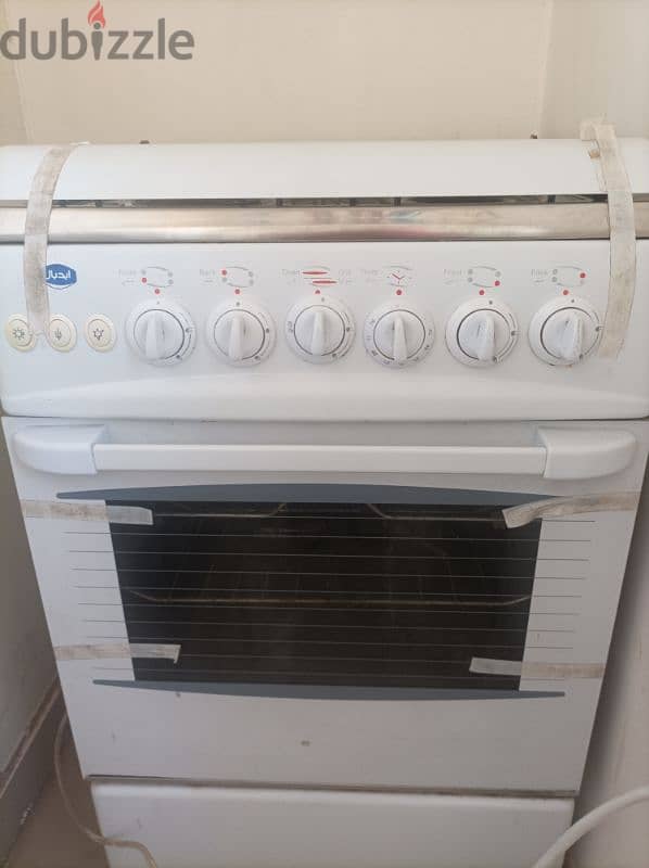 Ideal gas oven 4 burners 55x55 cm 2