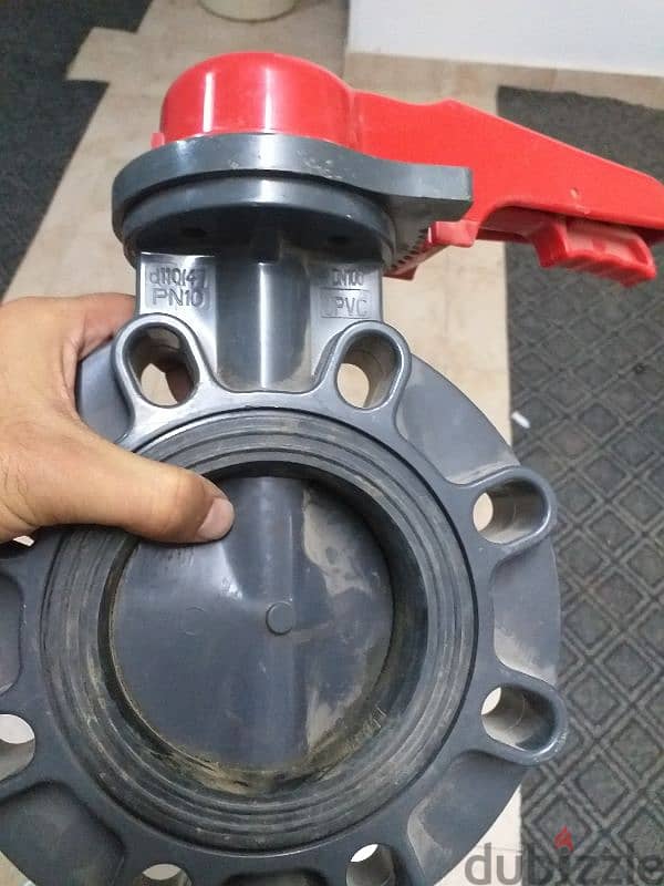 محبس مياة فراشة butterfly valve بلاستيك 3