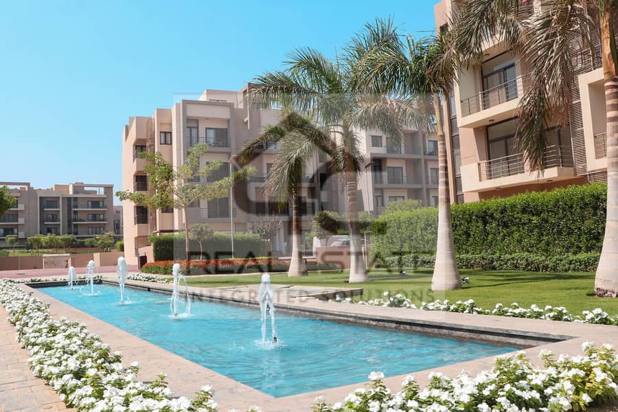 Apartment with a view of finished villas with air conditioners in Al Marasem, Fifth Settlement 5