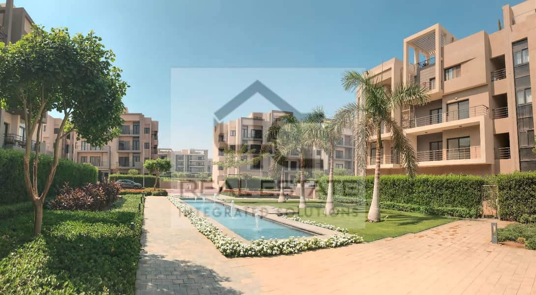 Apartment with a view of finished villas with air conditioners in Al Marasem, Fifth Settlement 9