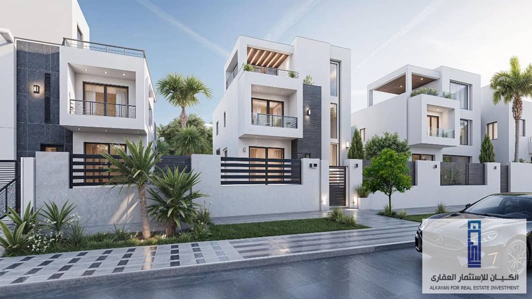 Luxury villa at the price of an apartment, with 7-year installments, behind Mall of Arabia, in V West Compound 2