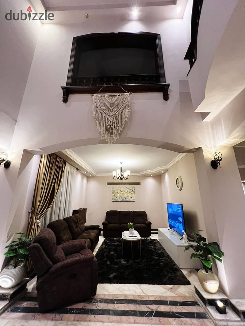 Furnished villa for rent in Safwa Sheikh zayed 2