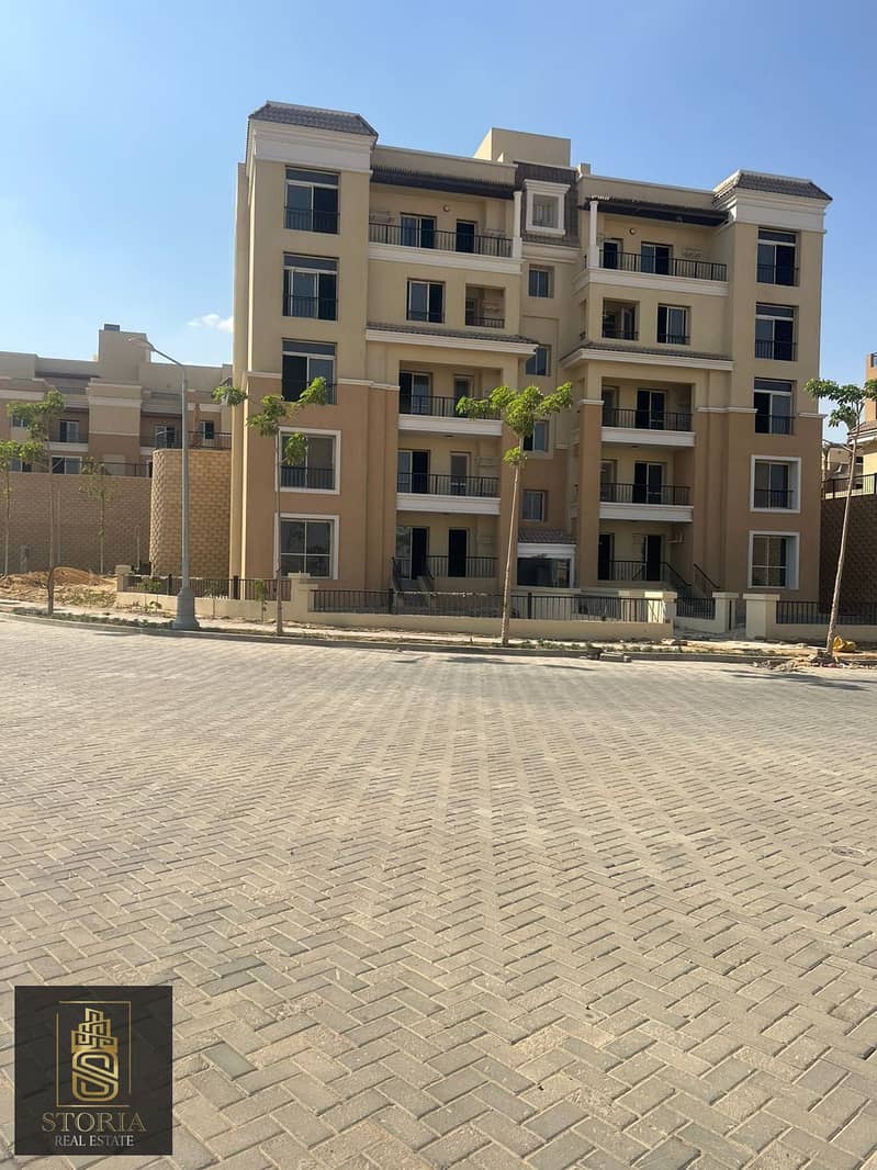 apartment for sale 156 sqm , wall in wall, in Madinaty, in installments,  in “Sarai” New Cairo 7