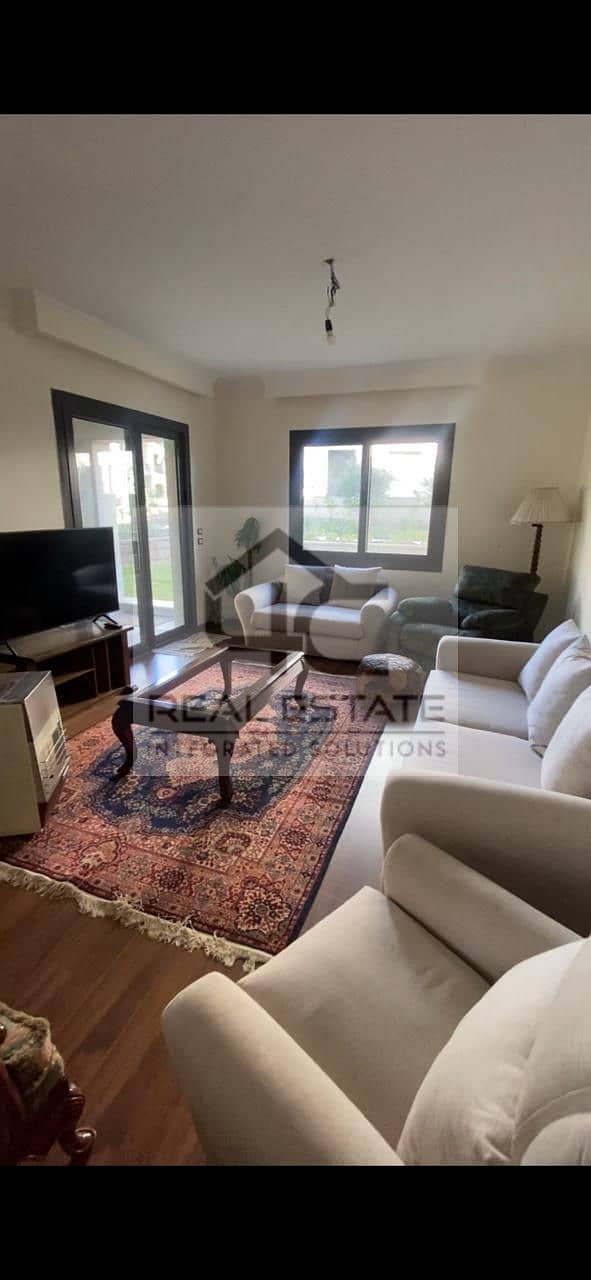 apartment 149 m with garden for sale fully finished In on prime view landscape District 5 Compound 9