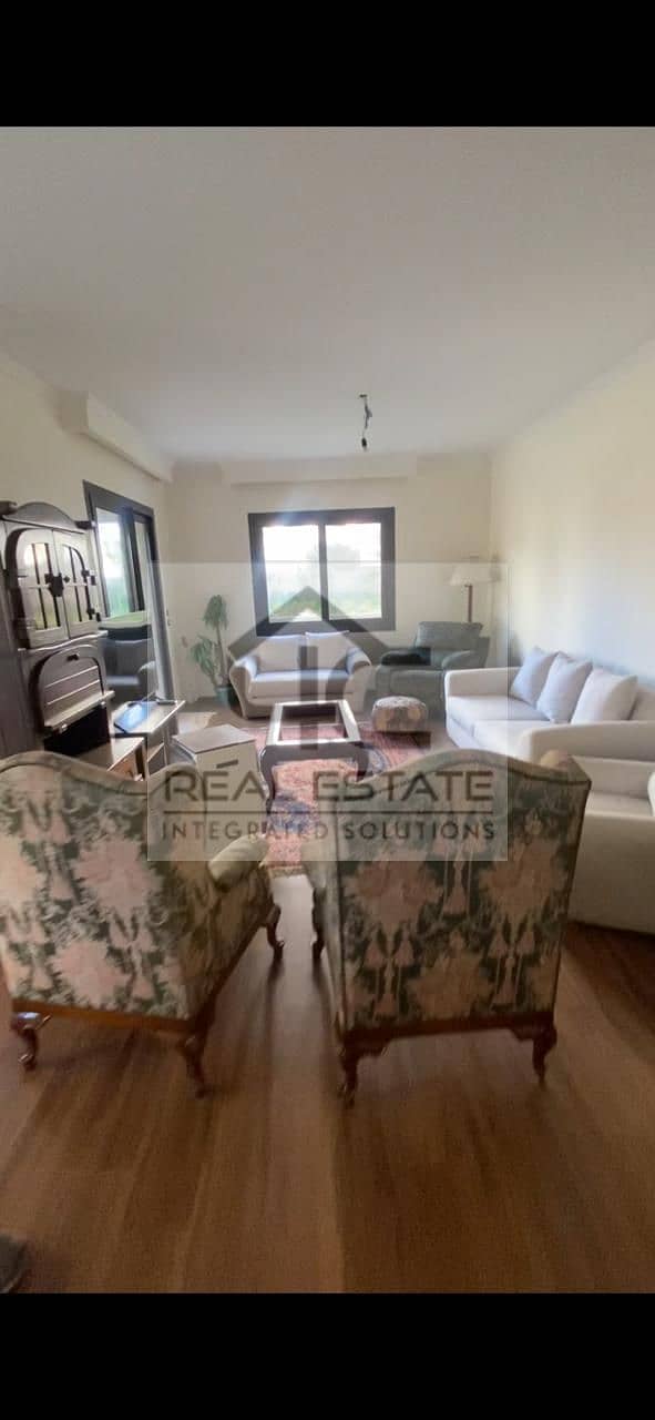 apartment 149 m with garden for sale fully finished In on prime view landscape District 5 Compound 10