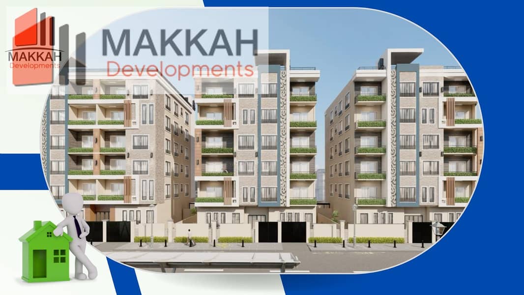 Apartment for sale with 4 bedrooms and 3 bathrooms, covering an area of 195 sqm, available for installment directly from the owner in Makkah Mini Comp 0