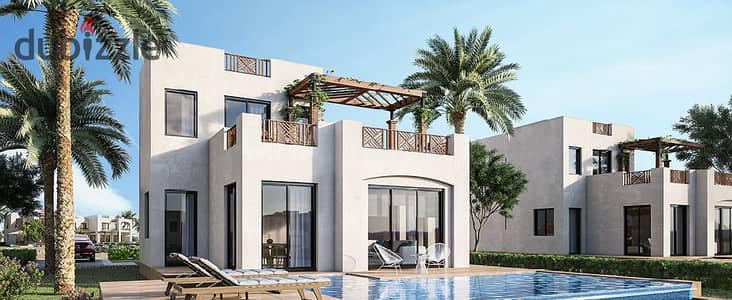 Own a villa in Makadi Heights, Hurghada, directly on the beach.