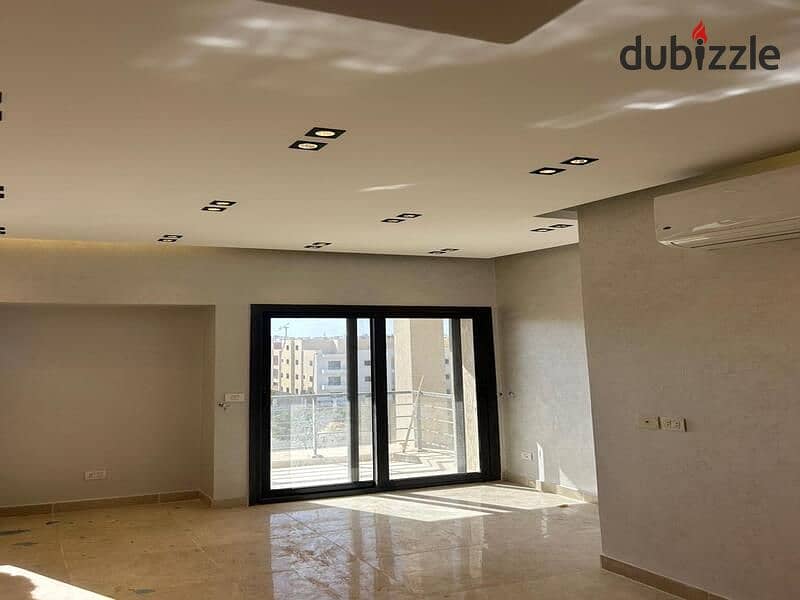 penthouse for rent with kitchen and air conditioners in Al Marasem in Fifth Settlement 2