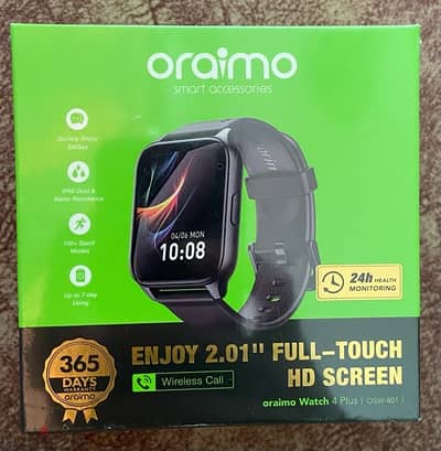 oraimo Watch 4 Plus الساعة الذكية 2.01 بوصة IP68