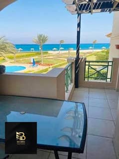 Chalet for sale in La Vista Gardens, Ain Sokhna, fully finished, first row overlooking the sea 0