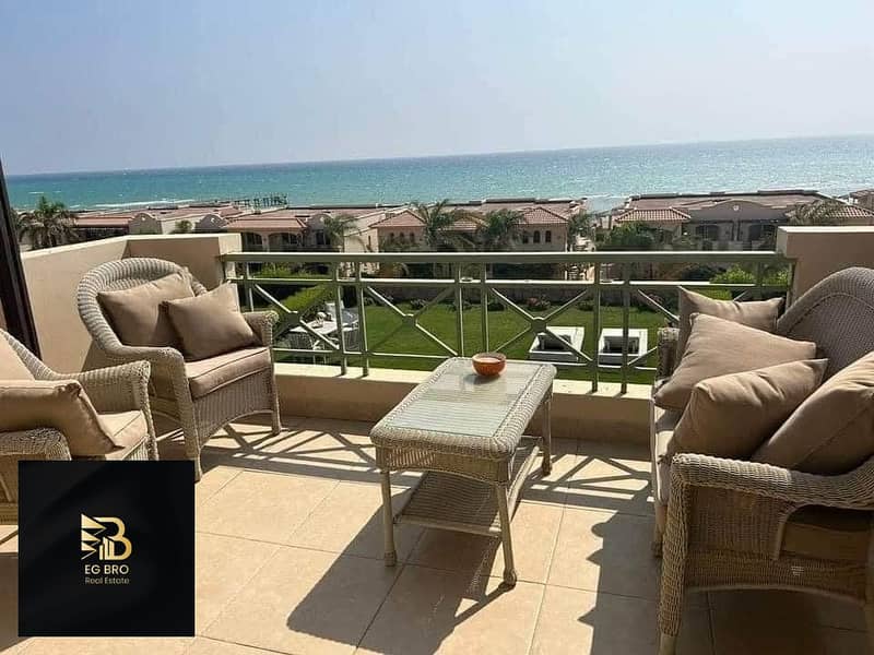 Chalet for sale in La Vista Gardens, Ain Sokhna, fully finished, first row overlooking the sea 2