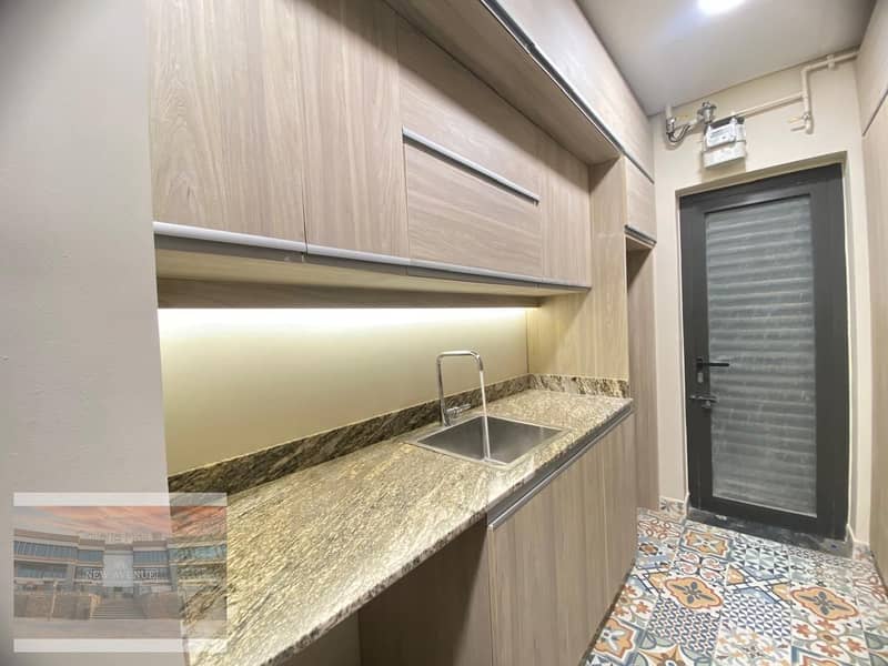 Ground apartment Fully finished including kitchen& Ac's in Lake View Residence new cairo 8