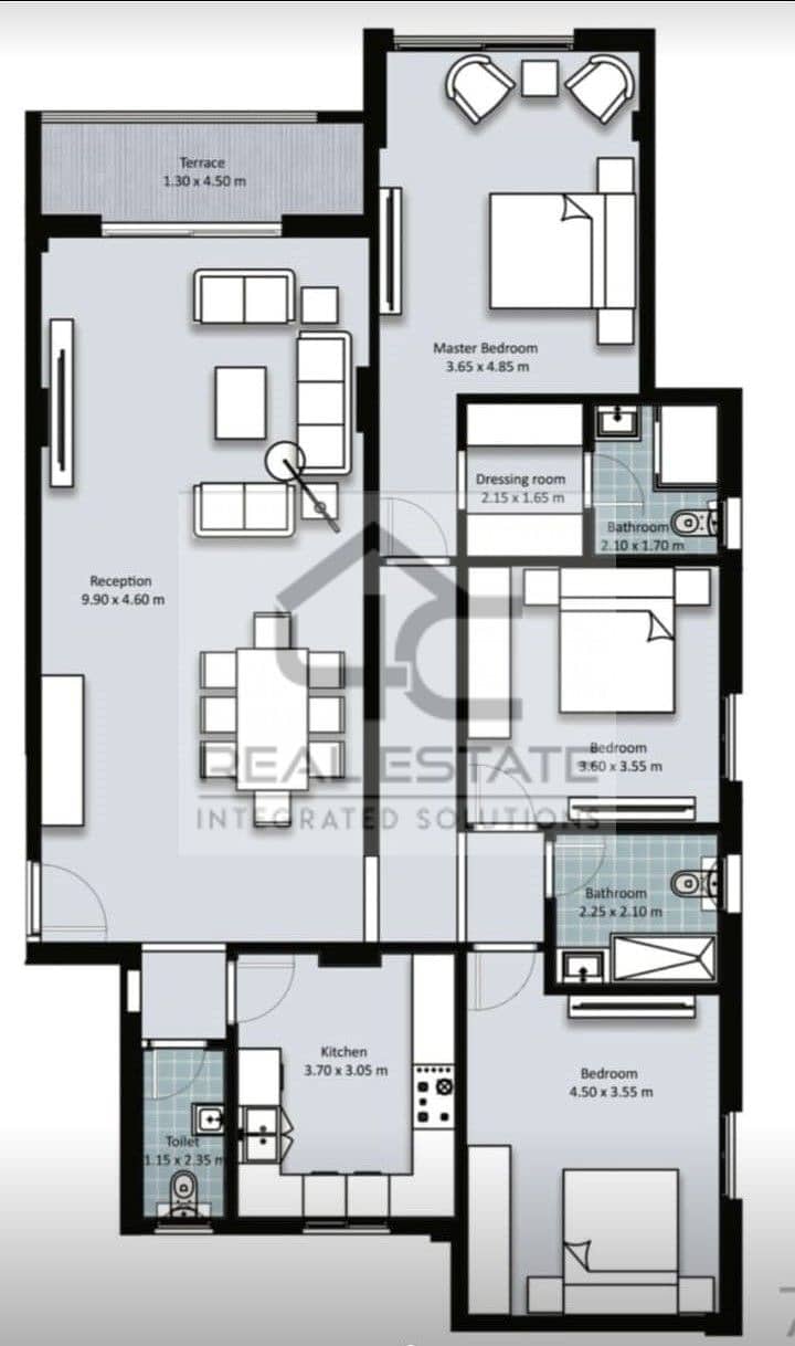 With a down payment of 5 million, a 178 sqm apartment with a landscaped view in Fifth Square Compound 1