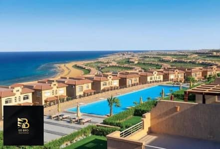 Chalet with garden for sale in Ain Sokhna, first row on the sea