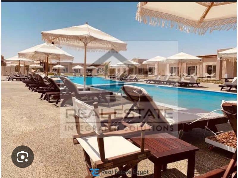 FOR SALE IN GAIA RAS ELHIKMA 54M CHALET OPEN VIEW FULLY FINISHED WITH DOWN PAYMENT AND INSTALLMENTS 18