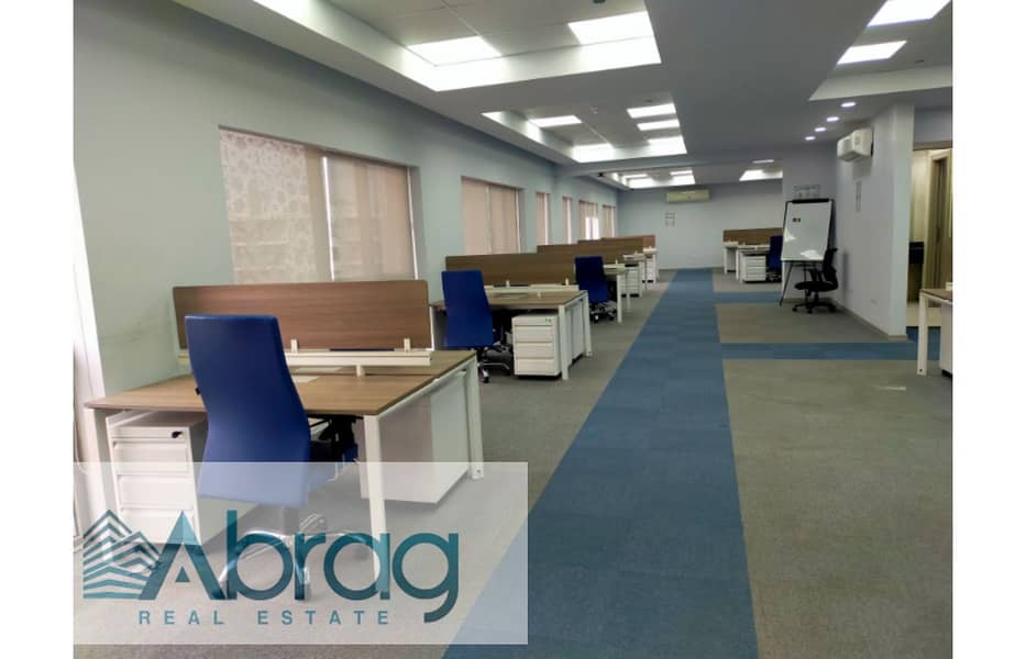 For rent administrative office 515 m with finishing, furniture and air conditioning in Sheikh Zayed 10