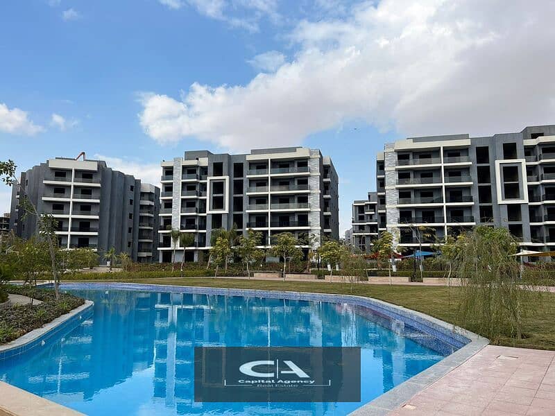 Two-bedroom apartment for sale with a pool view, immediate delivery In Sun Capital, the heart of October With a 10% down payment and equal installment 2