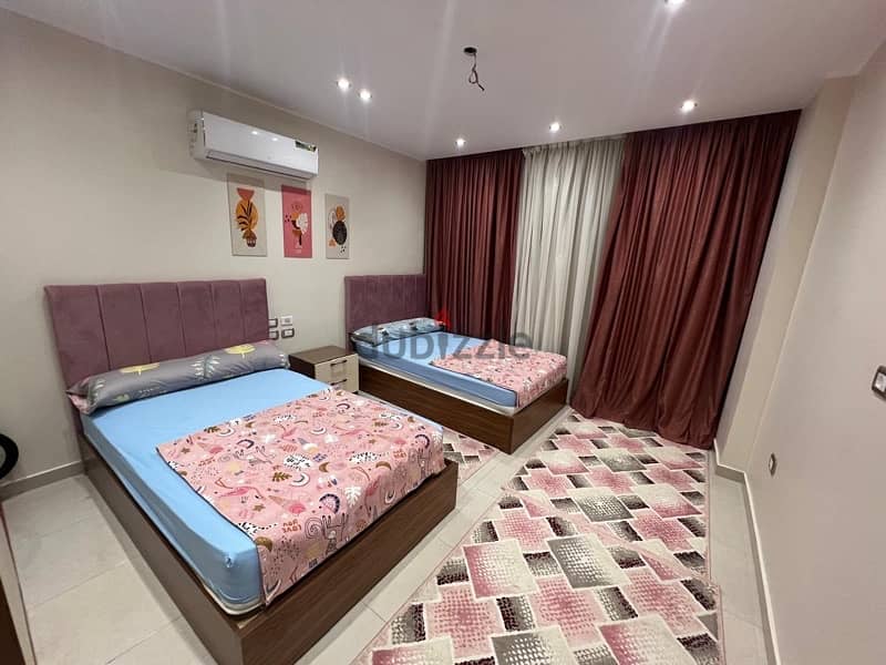 شقة مفروشة للايجار كمبوند الخمائل الشيخ زايد fully furnished 9