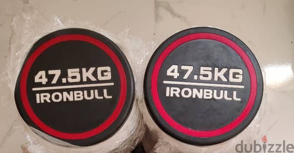 2 دمبل مستورد اصلي جديد الواحد 47.5 كيلو و الاثنين 95  dumbbell دمبلز