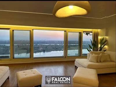 Ready To Move Hotel Apartment  With Full  Nile View Fully Finished With ACs Furnished  40m For Sale In Reve Du Nile Cornish Maadi Next To Hilton