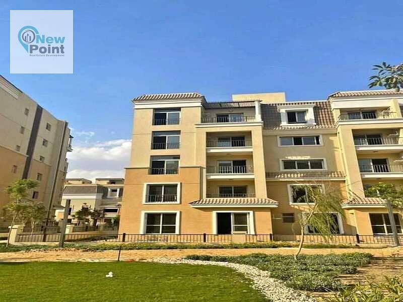 At cash price, own a 3-bedroom apartment with a garden of 174 m, directly on the Amal Axis in Sarai Compound in Mostakbal City 5