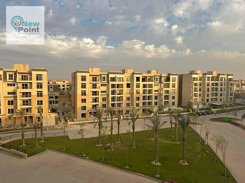 At cash price, own a 3-bedroom apartment with a garden of 174 m, directly on the Amal Axis in Sarai Compound in Mostakbal City 8