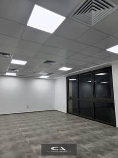 fully finished admin office 233m with Ac's for rent in North - New Cairo 0