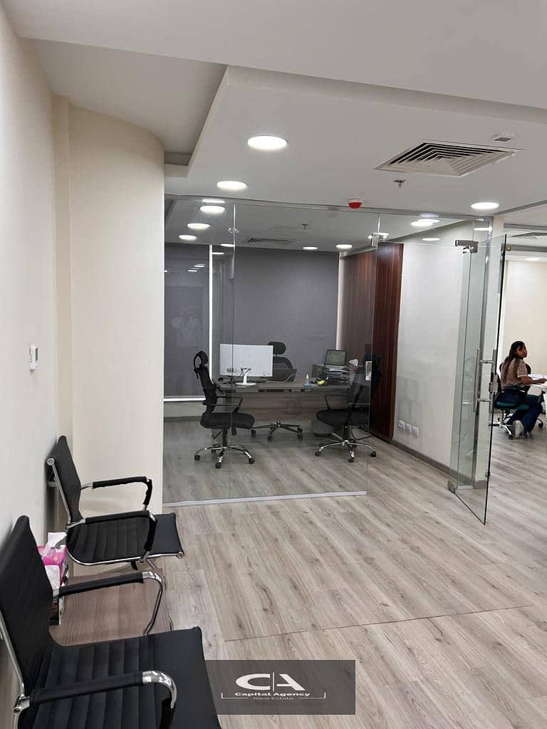 Administrative office for rent 114m in a distinctive administrative mall directly on Teseen Street in the Fifth Settlement 2