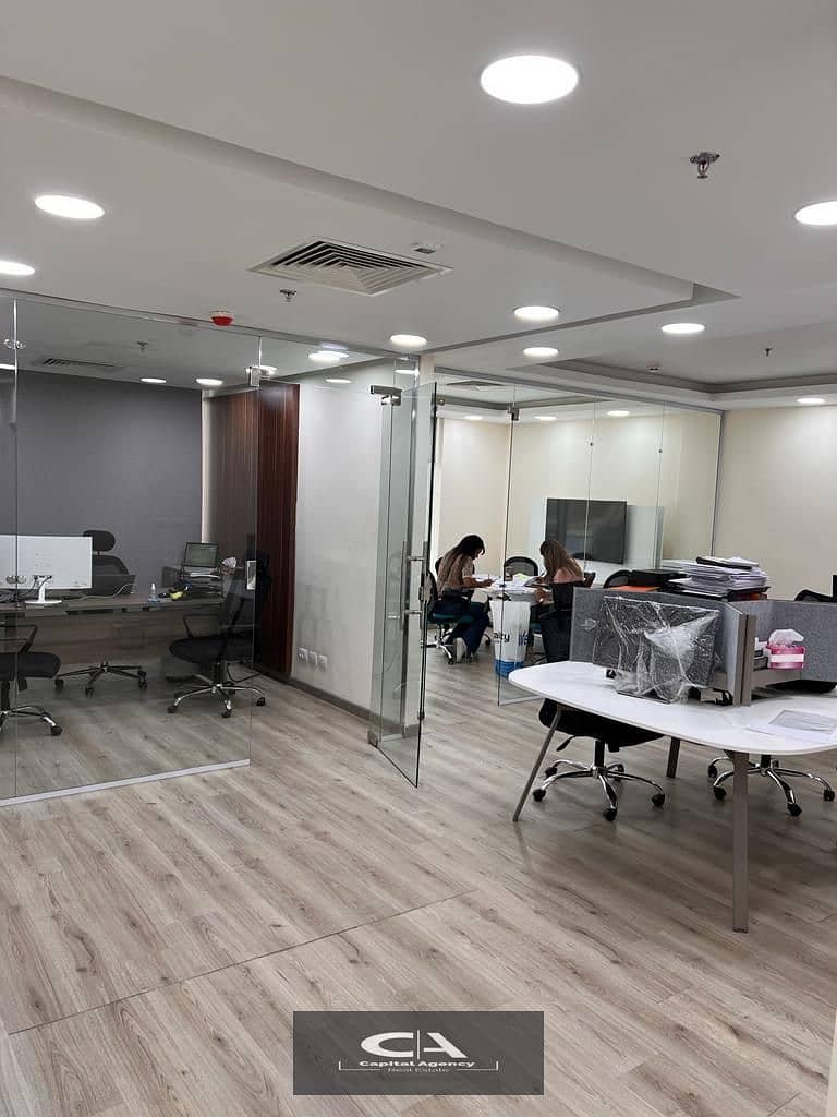 office 118 M Fully finished with Ac's for rent in trivium- New Cairo 2