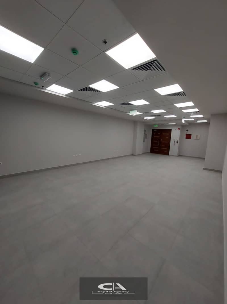 office 130 M Fully finished with Ac's for rent in trivium- New Cairo 2