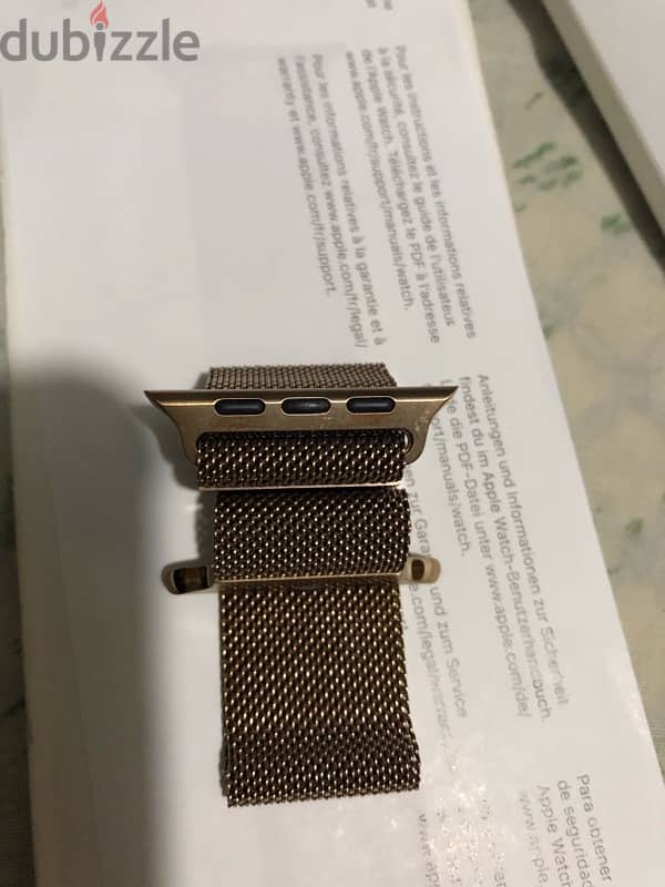 Apple Watch bracelet Gold stainless steel milanese loop 5