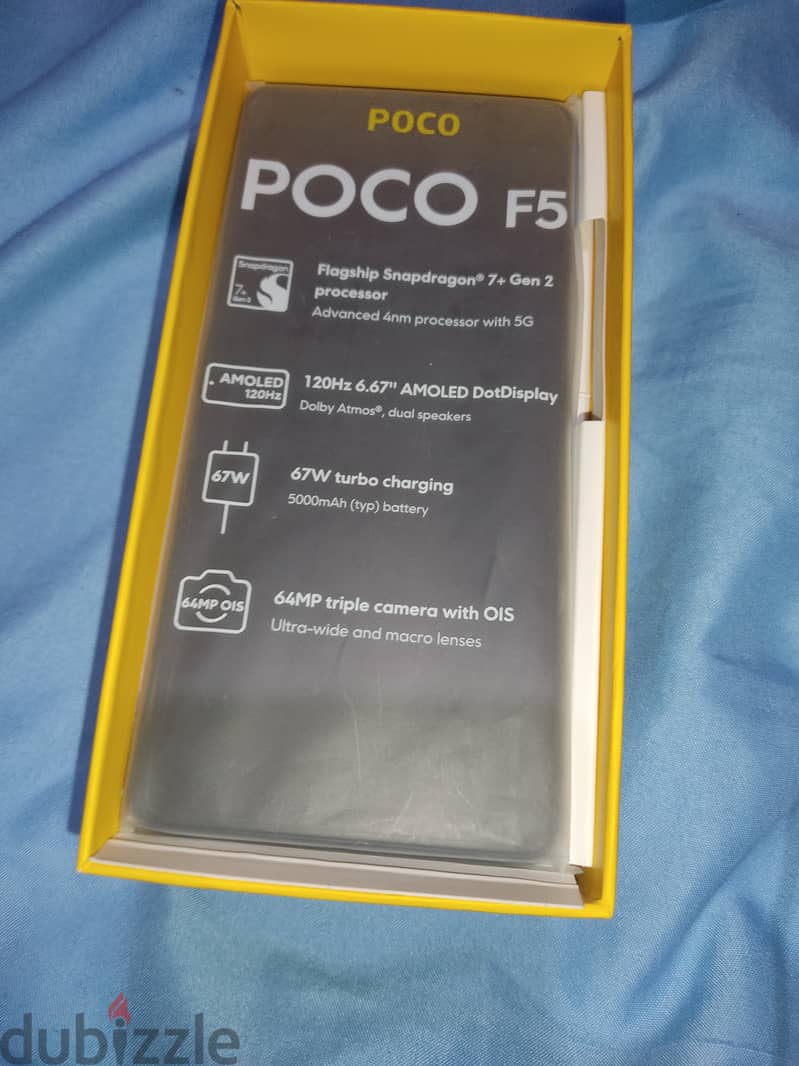 Poco f5 5g 8/256 جديد 2