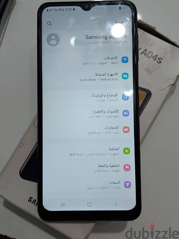 Samsung galaxy a04s بالكرتونه والضمان فقط الجهاز حاله كويسه 5