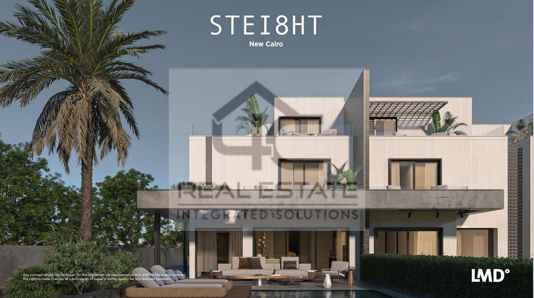 Resale independent villa of 390 m in installments on Suez View Waterfeature Road 3