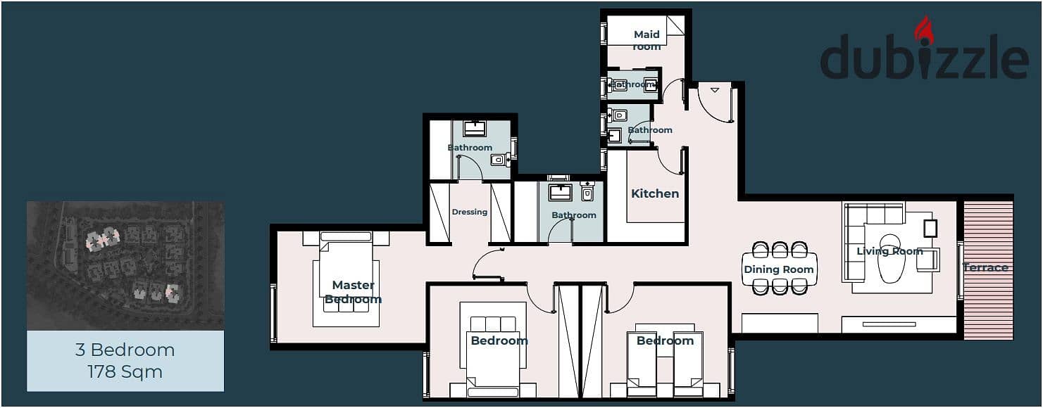 Apartment 178m for sale in Acasa mia in new cairo 5