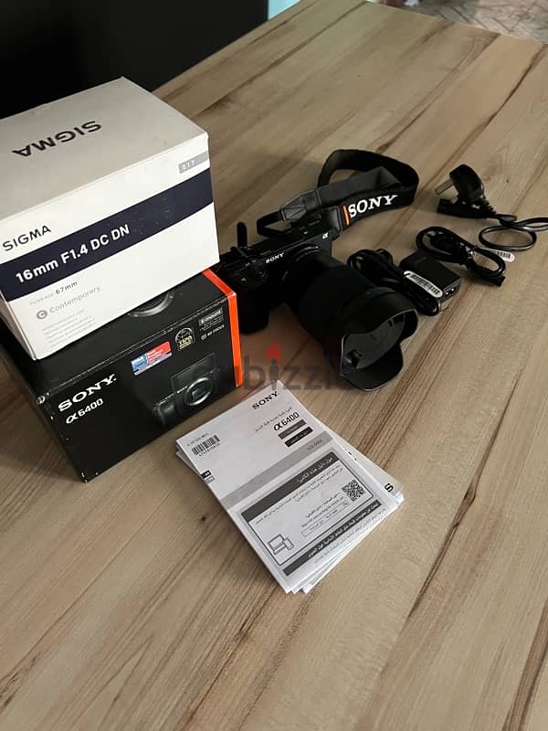 Sony A6400 جديدة بالعلبة ومشتملاتها 0