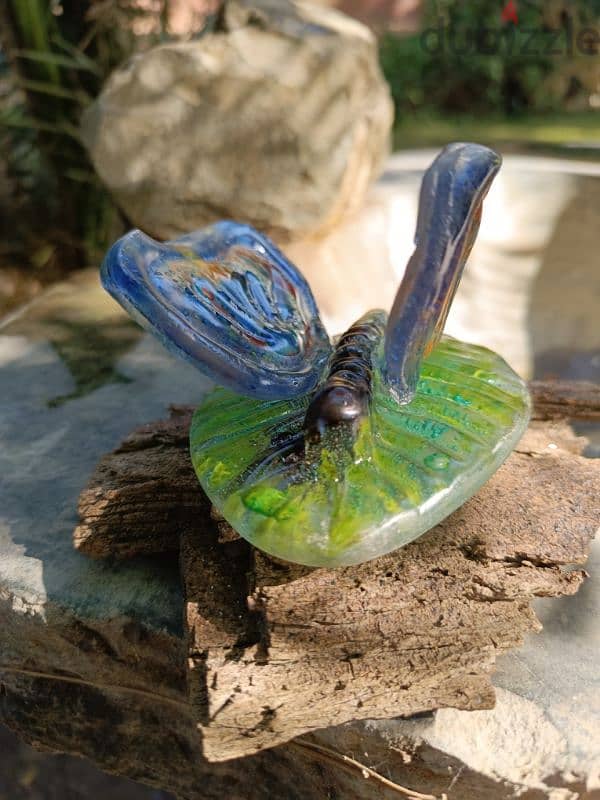 A masterpiece of  glass butterfly تحفه فنيه فراشه من الزجاج هاند ميد 3