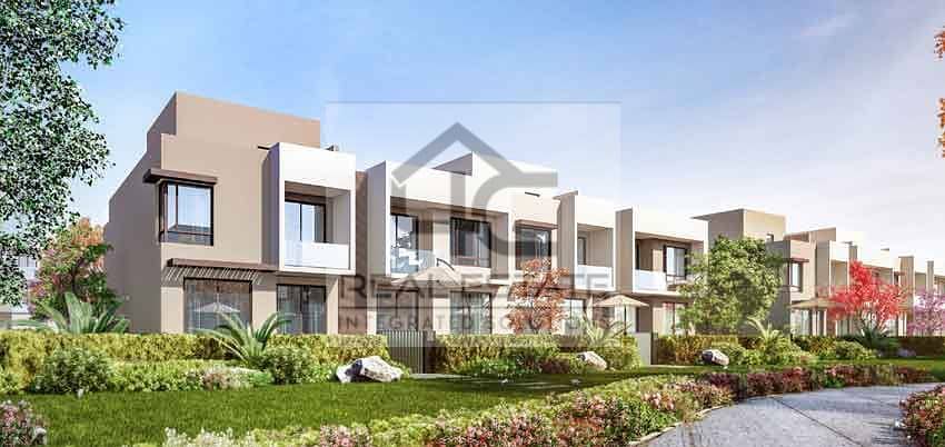 Townhouse for sale at the old price, in installments, semi-finished, with an open roof over the largest view and landscape 6