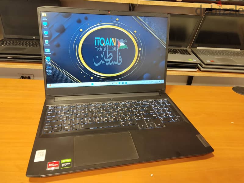 lenovo ryzen7+ nvidia gtx16504gb+amd 2gb+120hz+هاردين 2