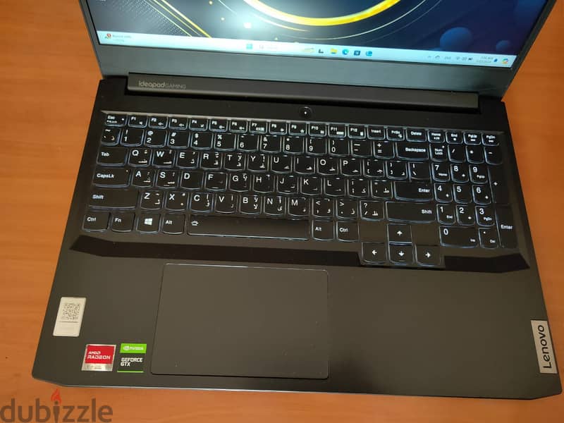 lenovo ryzen7+ nvidia gtx16504gb+amd 2gb+120hz+هاردين 3