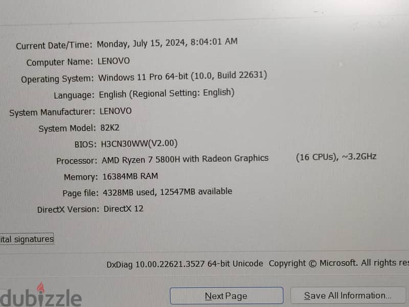 lenovo ryzen7+ nvidia gtx16504gb+amd 2gb+120hz+هاردين 7