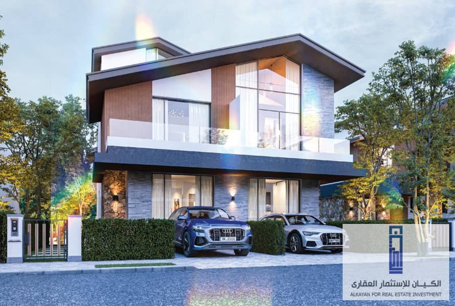 Own a villa with a swimming pool, double view, at a competitive price, fenced with a fence, with Mountain View, Sheikh Zayed, with 0% down payment 8