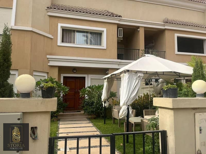 At a very special price, a 5-bedroom villa for sale in New Cairo, directly next to Madinaty, in Sarai Compound, with a down payment of only 10% and in 20