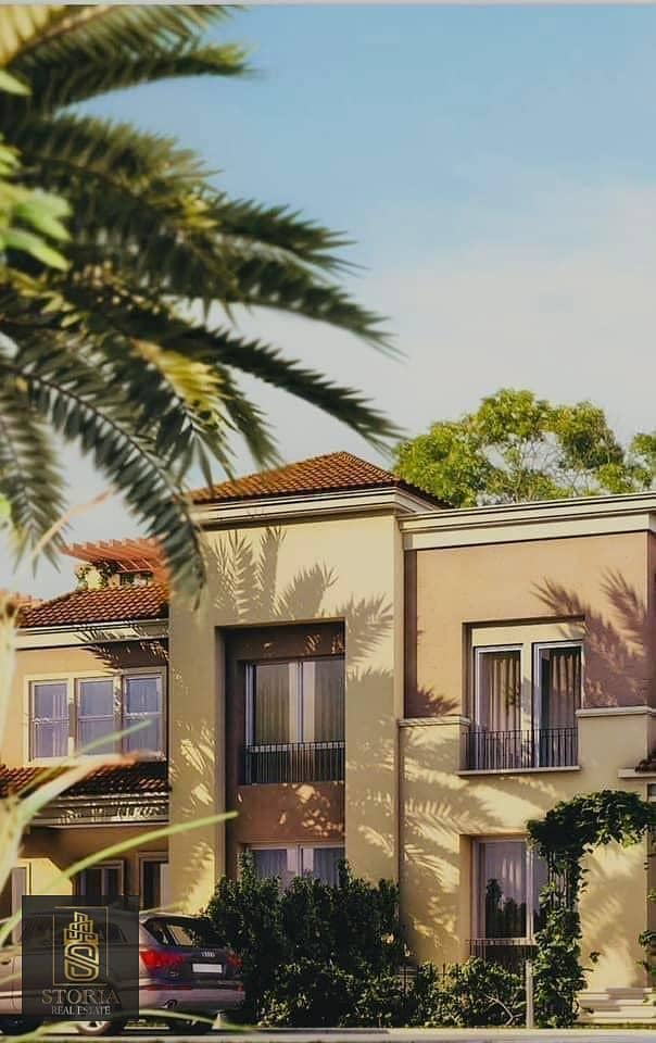 At a very special price, a 5-bedroom villa for sale in New Cairo, directly next to Madinaty, in Sarai Compound, with a down payment of only 10% and in 23