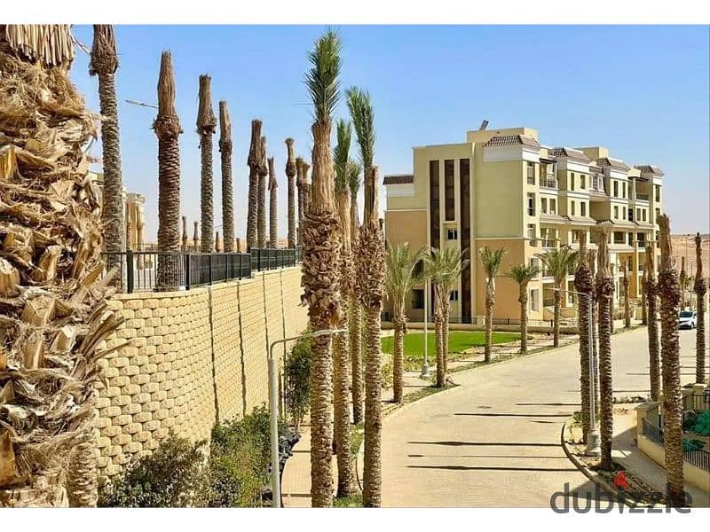 Apartment 129m with private garden, immediate delivery, double view, with down payment and installments in Sarai Compound, Mostakbal City 2