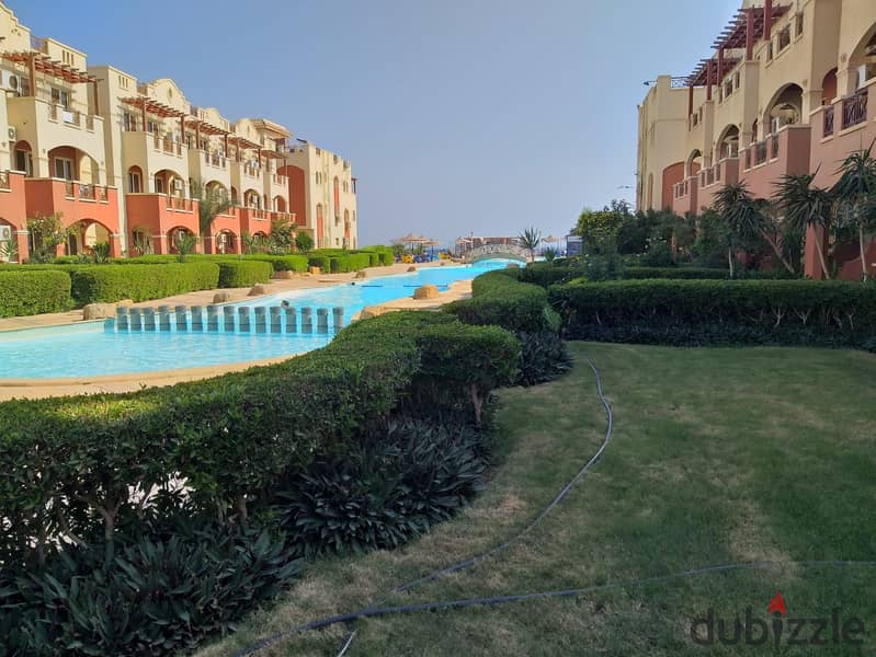 Resale chalet with garden in Ain Sokhna in Lasirena Village. The chalet is furnished with air conditioners and has a view of the lagoons. . . | Ain Sokh 1