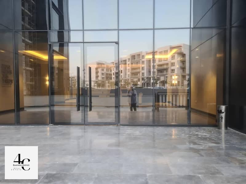 For sale the lowest price in the market, an office 65m ready to move  landscape view, directly on the 90th Street, in Hyde Park new cairo 8