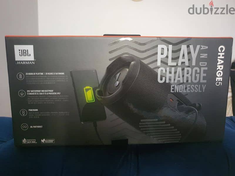 JBL CHARGE 5 BLACK جي بي ال تشارج 5 اسود 0