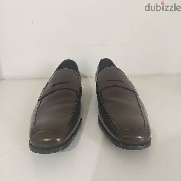 Prada Dark Brown Brushed Loafers Men 8